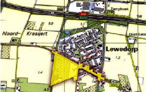 Lewedorp met het nieuwbouw plangebied