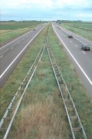 De A58 vanaf de Sinoutskerkseweg bij het Poelviaduct 